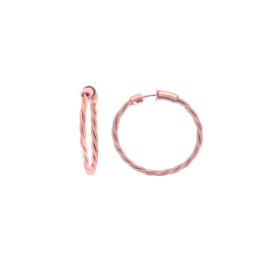        Silber rot/rosé-vergoldet, Ohrringe, Pesavento DNA Creolen
