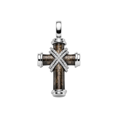 Halsschmuck, Weißgold, Leo Wittwer Crosses Leo Wittwer Kreuz