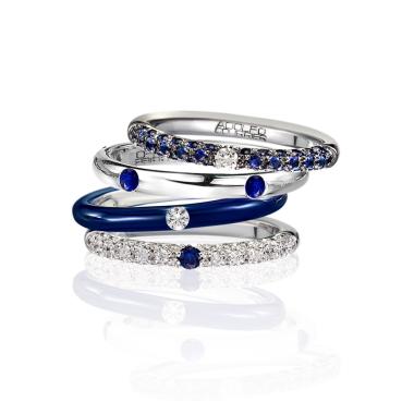 Ringe, Adolfo Courrier Collection PopJewels Blue Jeans