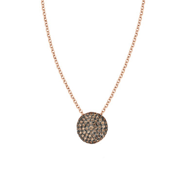         Roségold, Halsschmuck, Bigli Mini Waves Anhänger mit Kette