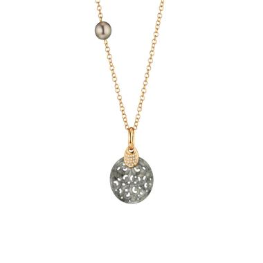 Halsschmuck, Roségold, Gellner MELANGE Collier mit Einhänger