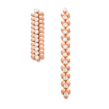Ohrringe, Roségold, Serafino Consoli Brevetto Multi-Size Ohrringe