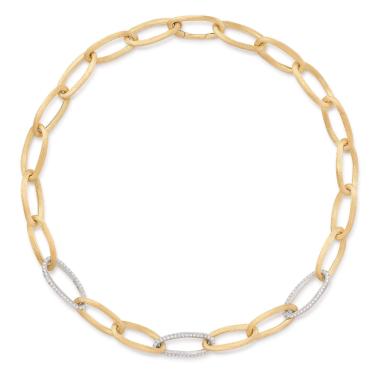Halsschmuck, Weißgold, Marco Bicego Jaipur Link New Halskette