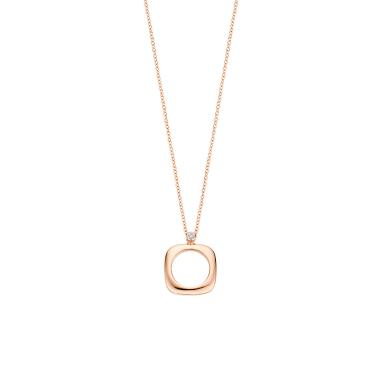 Halsschmuck, Roségold, Bigli Elements Anhänger mit Kette