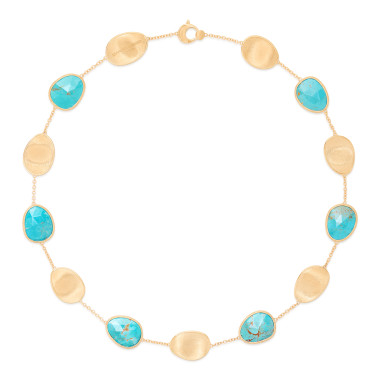 Halsschmuck, Gelbgold, Marco Bicego Lunaria Color Halskette