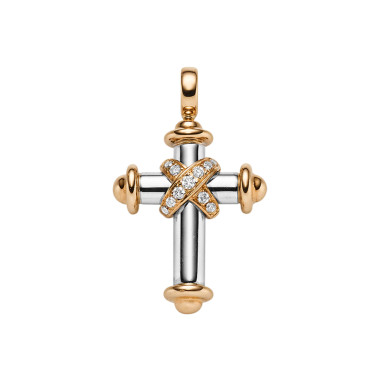         Roségold &amp; Weißgold, Halsschmuck, Leo Wittwer Crosses Anhänger