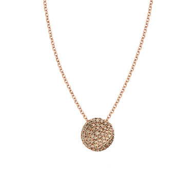         Roségold, Halsschmuck, Bigli Mini Waves Anhänger mit Kette