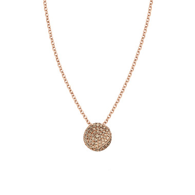         Roségold, Halsschmuck, Bigli Mini Waves Anhänger mit Kette
