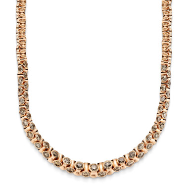 Halsschmuck, Roségold, Leo Wittwer Le Tonneau Collier