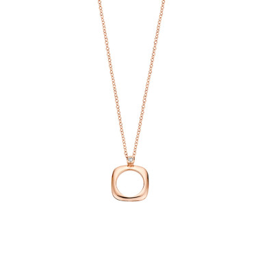 Halsschmuck, Roségold, Bigli Elements Anhänger mit Kette