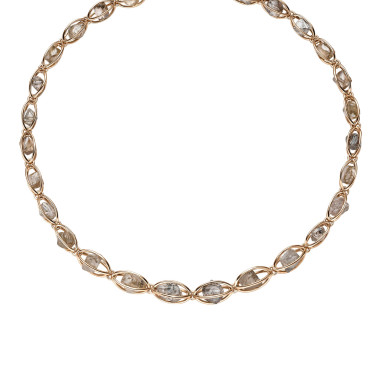 Halsschmuck, Roségold, Leo Wittwer Rough Cut® Collier