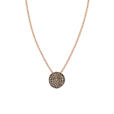         Roségold, Halsschmuck, Bigli Mini Waves Anhänger mit Kette