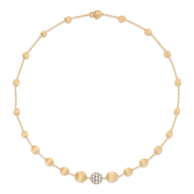 Halsschmuck, Weißgold, Marco Bicego Africa Alta Halskette