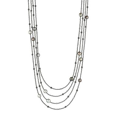 Halsschmuck, Weißgold, Gellner Big Bang Collier