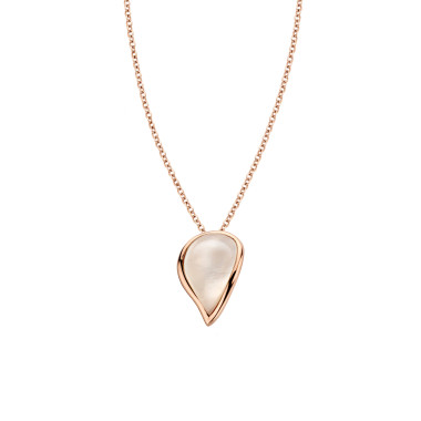         Roségold, Halsschmuck, Bigli Mini Leaves Anhänger mit Kette