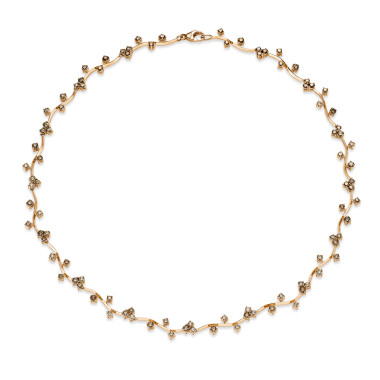 Halsschmuck, Roségold, Leo Wittwer Blütencollier