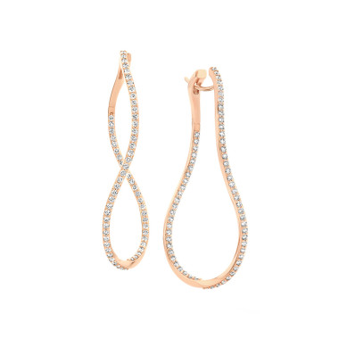        Roségold, Ohrringe, Bigli Infinity Ohrringe