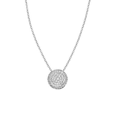         Weißgold, Halsschmuck, Bigli Mini Waves Anhänger mit Kette