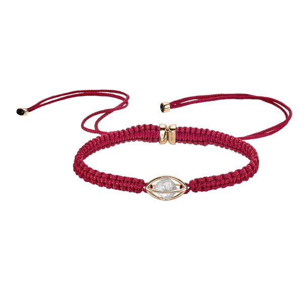         Roségold, Armschmuck, Leo Wittwer Rough Cut® Macramé Armband