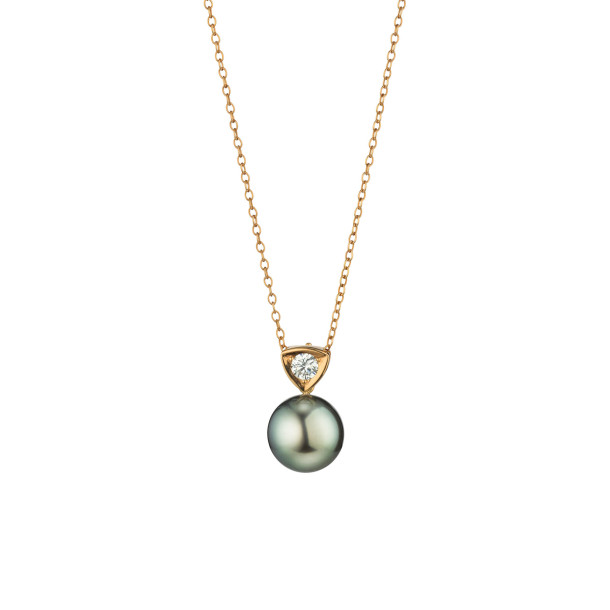         Roségold, Halsschmuck, Gellner Wave Collier mit Einhänger
