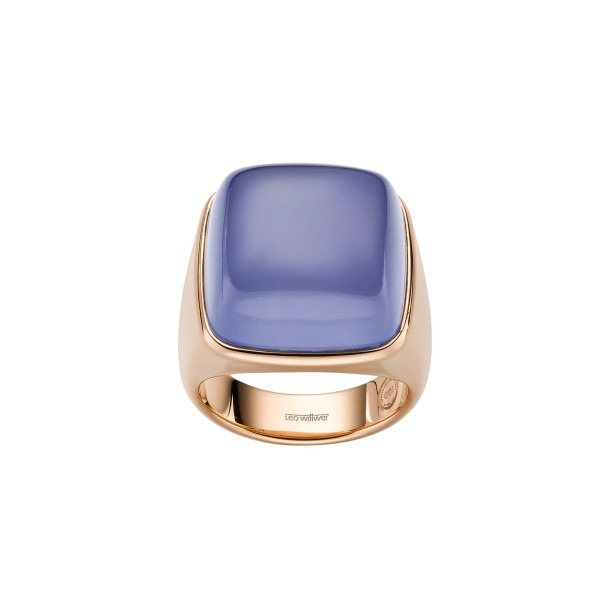         Roségold, Ringe, Leo Wittwer Contemporary Cocktailring Chalcedon