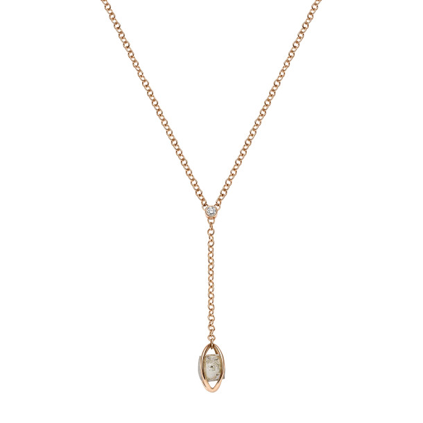         Roségold, Halsschmuck, Leo Wittwer Rough Cut® Y-Collier