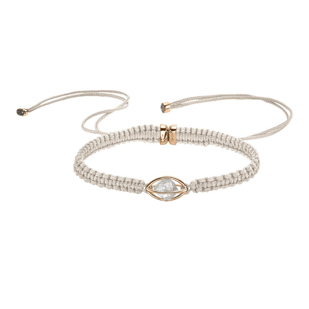         Roségold, Armschmuck, Leo Wittwer Rough Cut® Macramé Armband