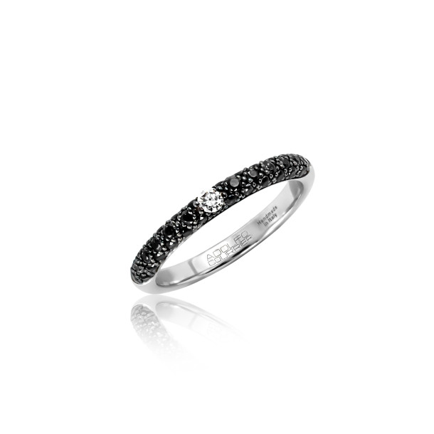         Weißgold, Ringe, Adolfo Courrier Black & White Ring