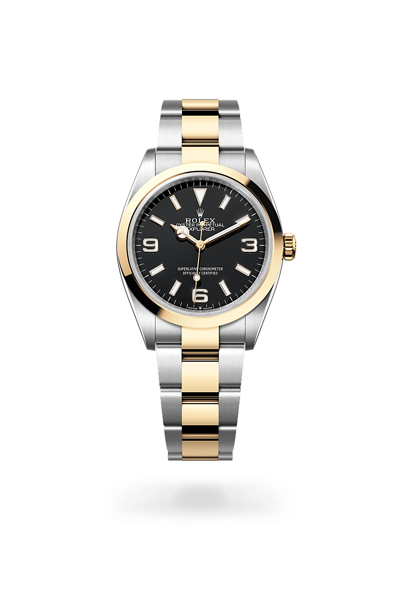 Rolex Explorer 36 M124273-0001 Herrenuhr / Damenuhr - Oyster, 36 mm, Edelstahl Oystersteel und Gelbgold
