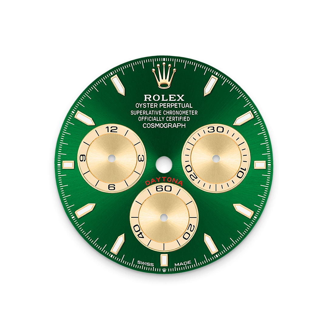 Zifferblatt in strahlend Grün