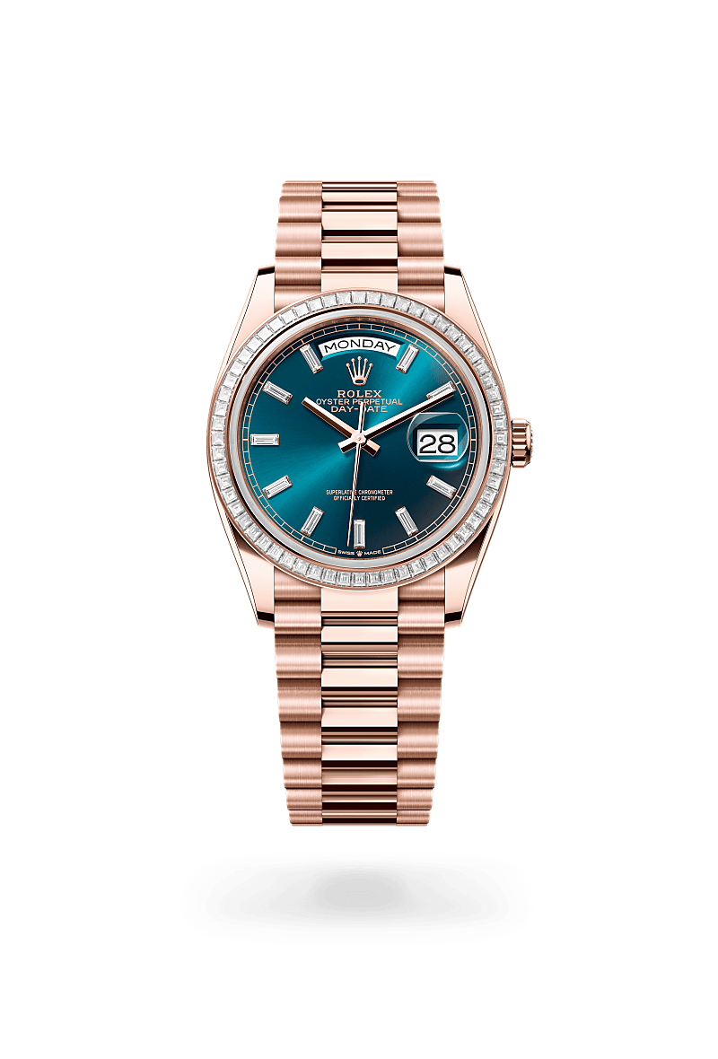 Rolex Day-Date 36 M128395TBR-0032 Herrenuhr / Damenuhr - Oyster, 36 mm, Everose-Gold mit Diamanten