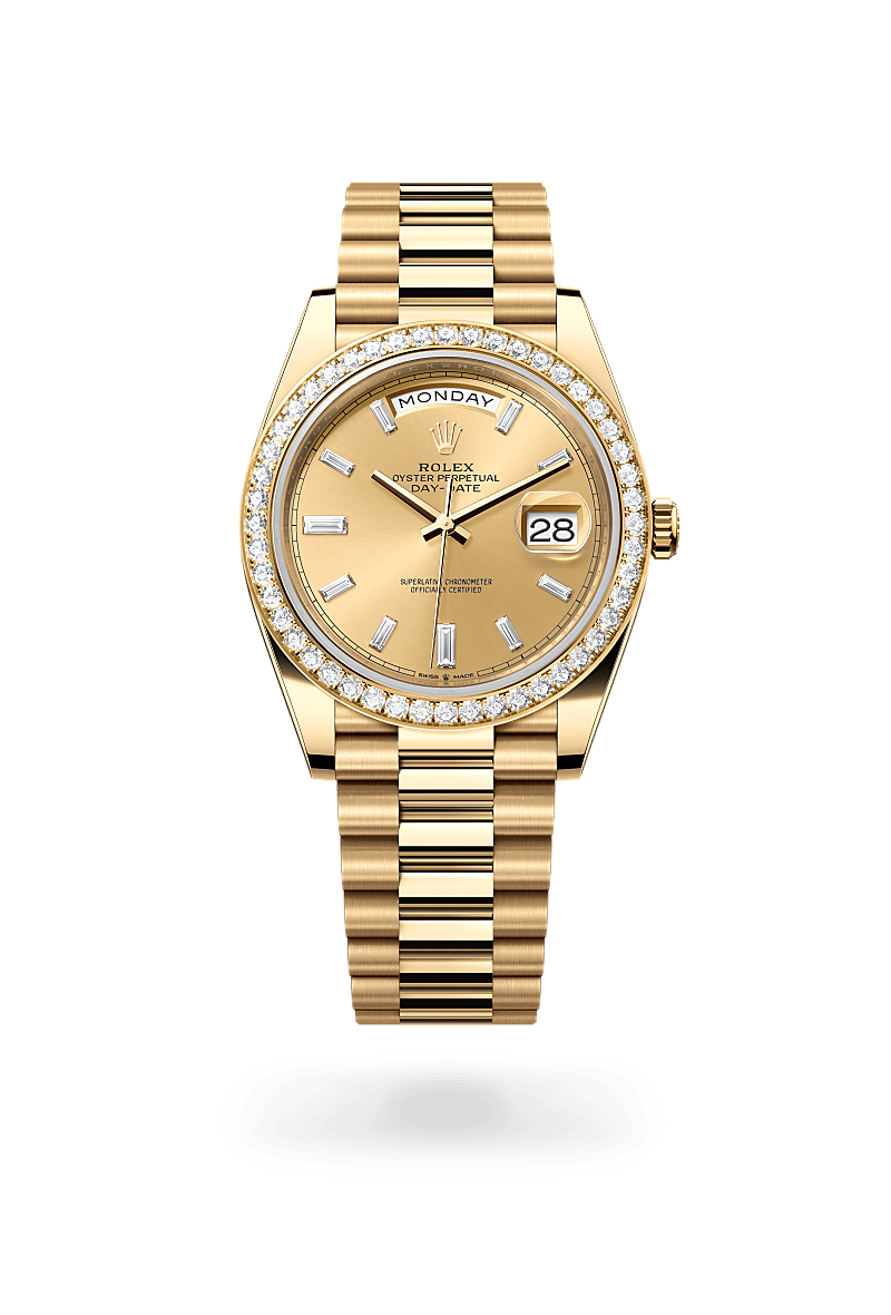 Rolex Day-Date 40 M228348RBR-0002 Herrenuhr - Oyster, 40 mm, Gelbgold mit Diamanten